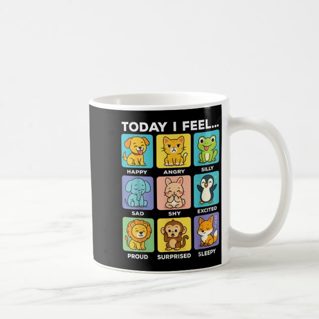 Taza De Café Today I Feel... Funny Animals Emotional Boxes Emot (Derecha)