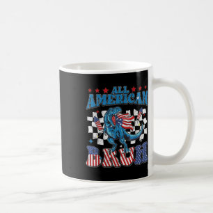 Taza De Café Todo Americano Bruh Dinosaurio T-rex Patriótico 4