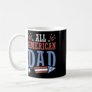 Taza De Café Todo americano papá 4 de julio petardo Independenc