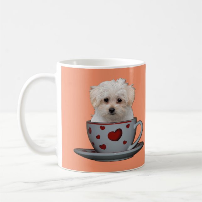 Taza De Café Todo aparece mejor con un perrito lindo de Cuppa (Izquierda)
