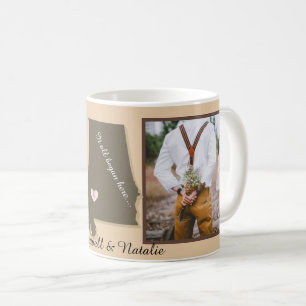 Taza De Café Todo comenzó aquí, la foto de Alabama se personali