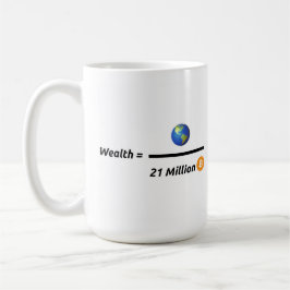 Taza De Café Todo Dividido Por 21 Millones De Bitcoins