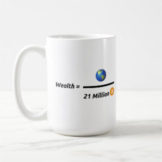 Taza De Café Todo Dividido Por 21 Millones De Bitcoins