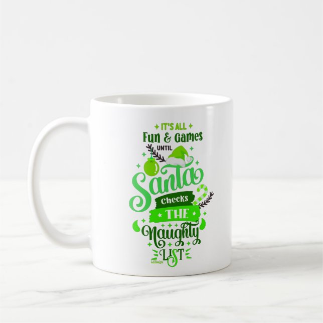 TAZA DE CAFÉ TODO ES DIVERTIDO Y JUEGOS HASTA SANTA... (Izquierda)