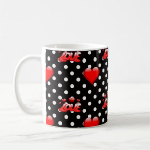 Taza De Café Todo es sobre amor Corazón Cuto y Patrón elegante