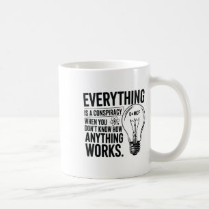 Taza De Café Todo Es Una Conspiración. Pegatina