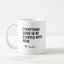 Taza De Café Todo Lo Bueno En Mí Comenzó Con Mamá