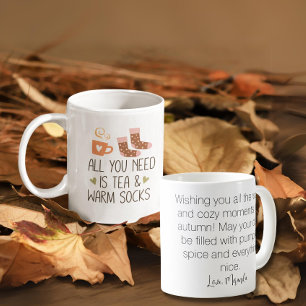 Taza De Café Todo lo que necesitas es el otoño con un mensaje p