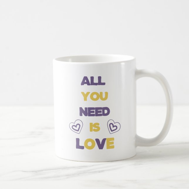 Taza De Café Todo lo que necesitas es Love Coffee Mug (Derecha)
