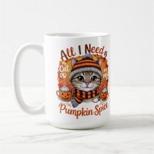 Taza De Café Todo lo que necesito es mi gato y una divertida ca