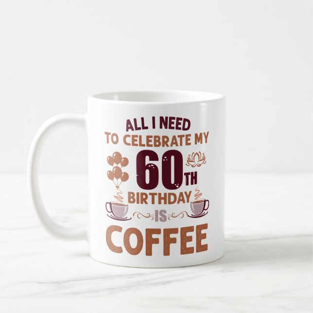 Taza De Café Todo Lo Que Necesito Para Celebrar Mi Cumpleaños 6 (Izquierda)