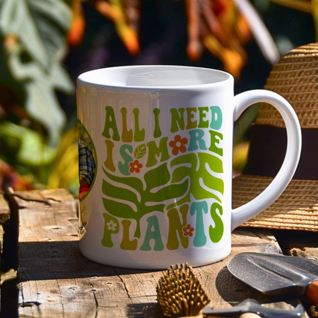 Taza De Café Todo Lo Que Necesito Son Más Plantas - Mug Fotográ (Get ready to elevate your plant obsession with this vibrant “All I need is more plants” mug! )