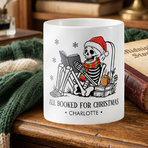Taza De Café Todo reservado para la Navidad divertido esqueleto