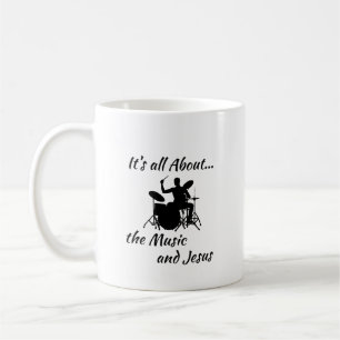 Taza De Café Todo se trata de música y el café Jesús Mug