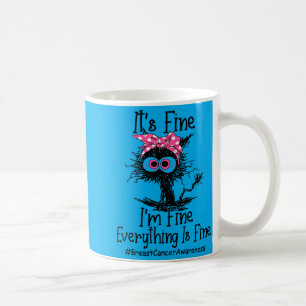 Taza De Café Todo Todo Está Bien Conciencia del Cáncer de Seno