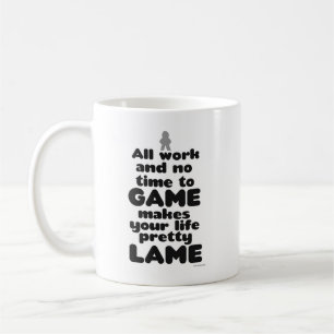 Taza De Café Todo Trabajo Sin Tiempo Para Amante De Juegos De M