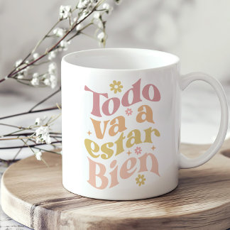 Taza De Café "Todo va a estar bien" Inspiración de Pastel Groov