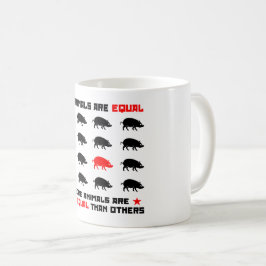 Taza De Café Todos los animales son iguales a 2