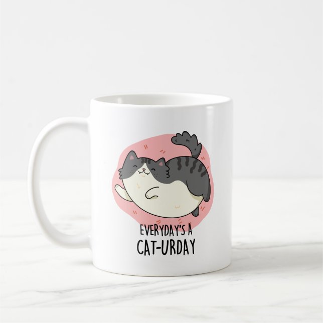 Taza De Café Todos los días un gato divertido (Izquierda)