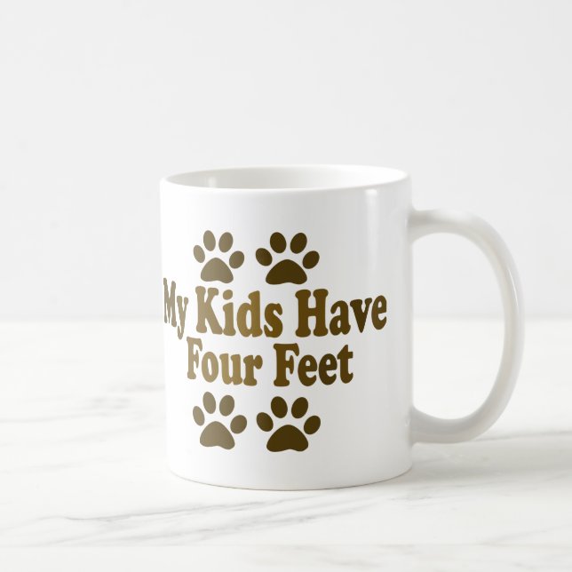 Taza De Café Todos mis hijos tienen cuatro pies (Derecha)