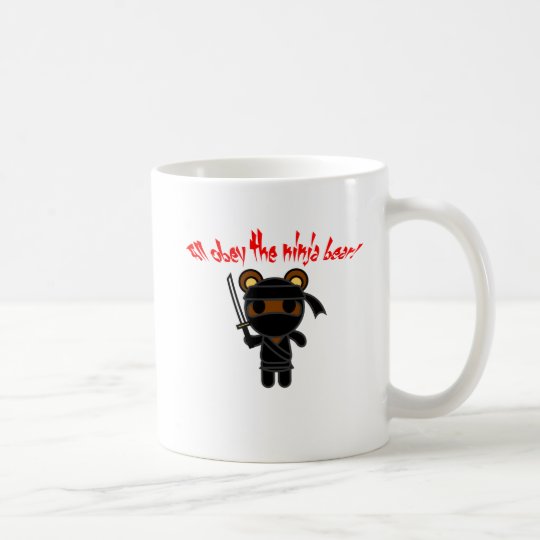 Taza De Café Todos obedecen el oso de Ninja