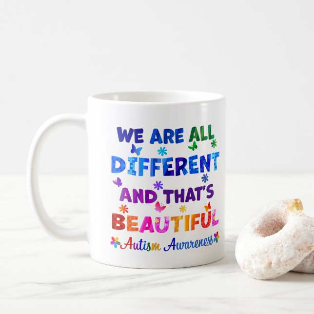 Taza De Café Todos somos diferentes (Con donut)
