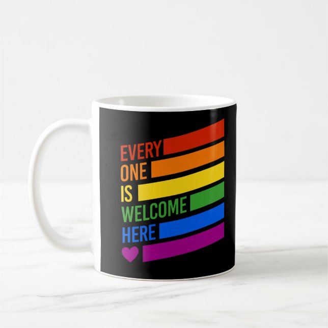 Taza De Café Todos son Bienvenidos Aquí (Izquierda)