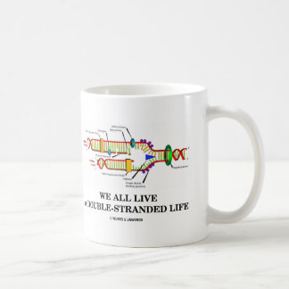 Taza De Café Todos vivimos una vida Doble-Trenzada (el humor de