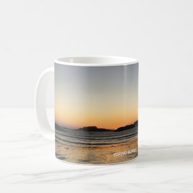 Taza De Café Tofino, BC - Amanecer en octubre Café Mug (Anverso izquierdo)
