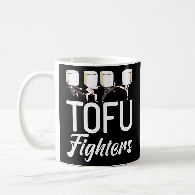 Taza De Café Tofu Combatientes Tofu Artes Marciales Vegetales s (Izquierda)