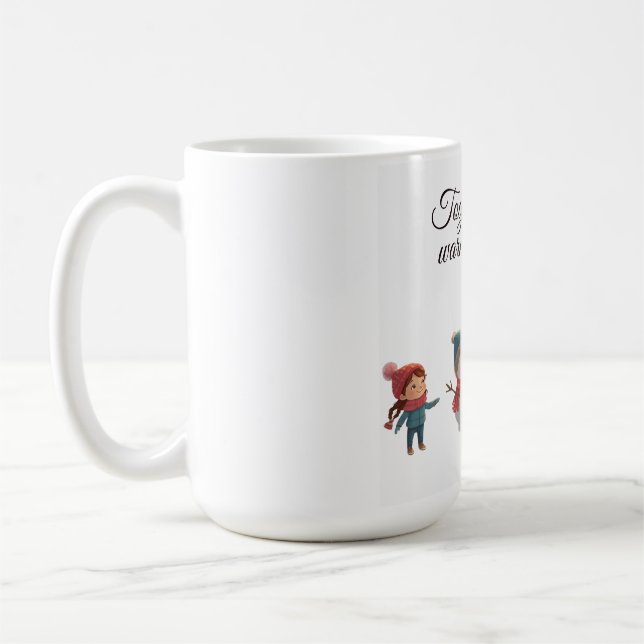 Taza De Café Together Is the Warmest Place – Cozy Winter Family (Izquierda)