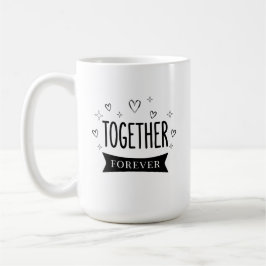 Taza De Café Together Minimalist Typography Modern Unity & Fami
