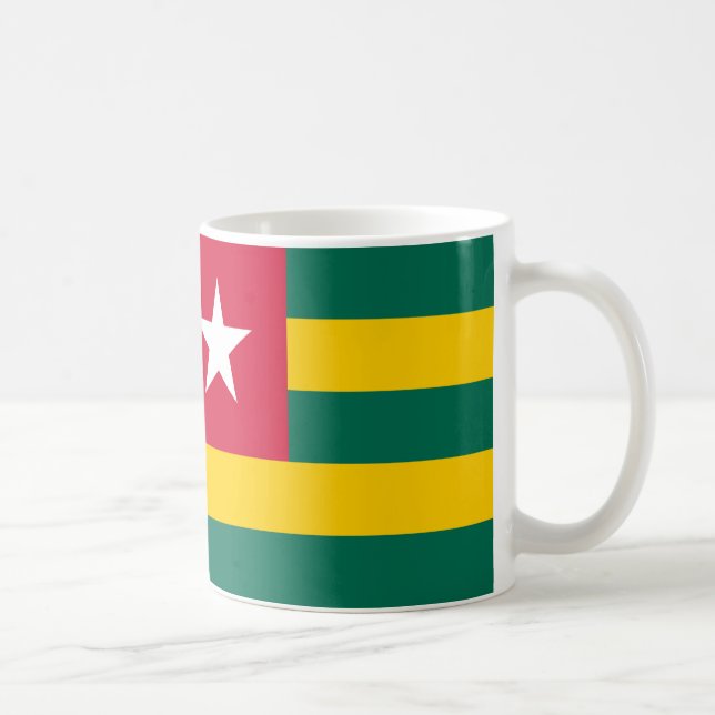 Taza De Café Togo Bandera Café Cerámico (Derecha)