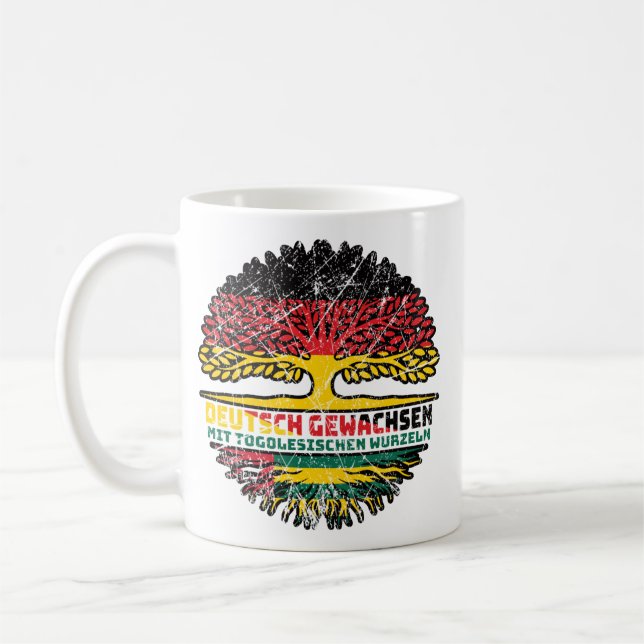 Taza De Café Togo Togoisch Deutsch Deutschland Baum Wurzel (Izquierda)