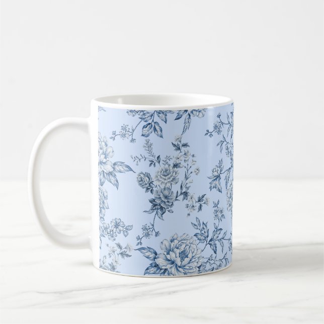 Taza De Café Toile Azul (Izquierda)