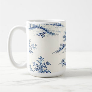 Taza De Café Toile de Jouy Paisaje Rural Patrón Continuo
