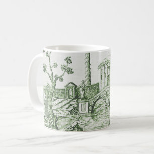 Taza De Café Toile verde oscuro