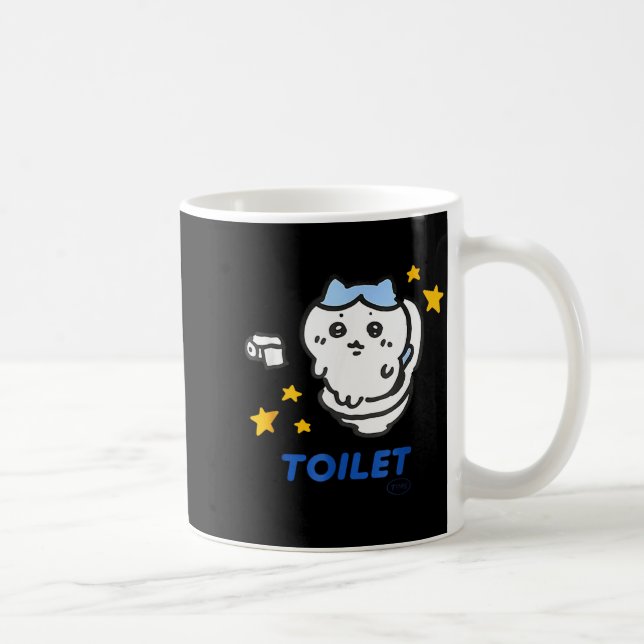 Taza De Café Toilet Time Chikawa Meme Funny Tee  (Derecha)