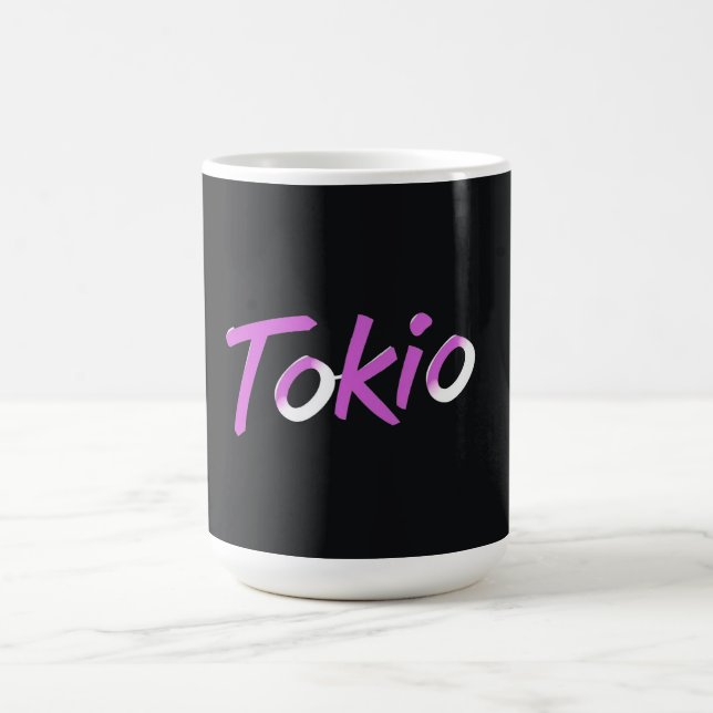 Taza De Café Tokio morado y blanco (Centro)