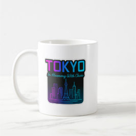 Taza De Café Tokyo In Harmony With Chaos – Neon Skyline Art