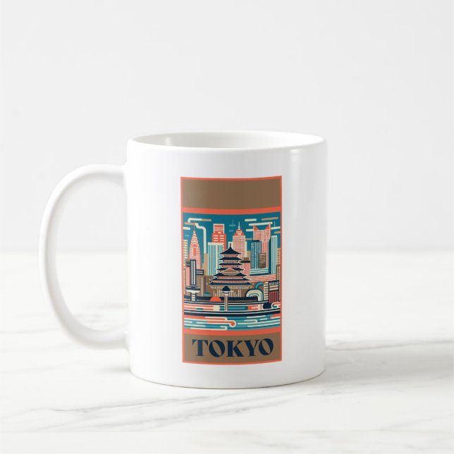 Taza De Café Tokyo Japan Art Deco (Izquierda)
