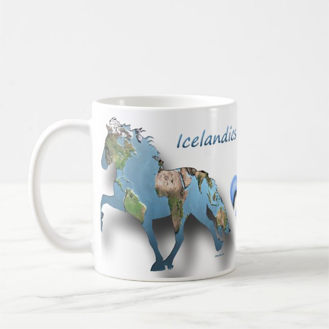Taza De Café Tolendo el caballo islandés mundial (Izquierda)