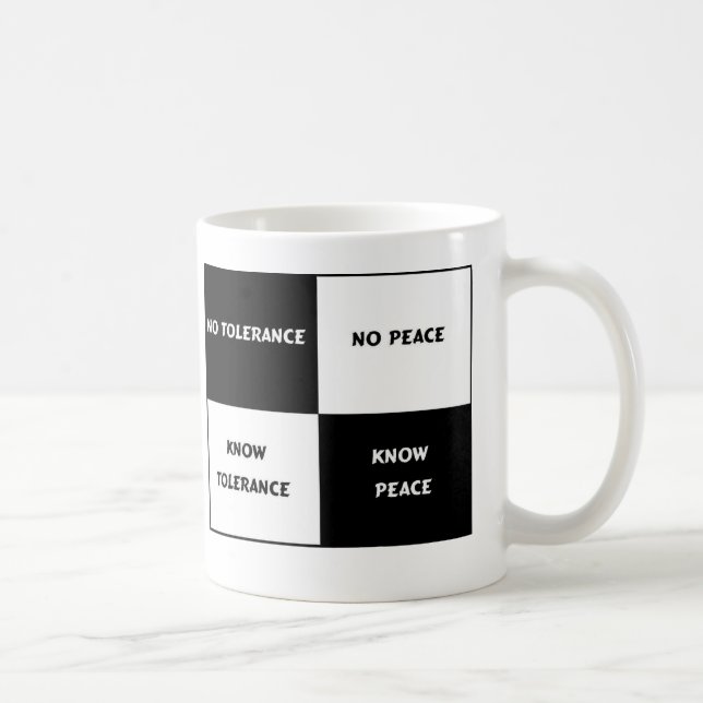 Taza De Café tolerancia = paz (Derecha)