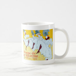 Taza De Café Tolouse Lautrec Dancing Chicas Amarillo
