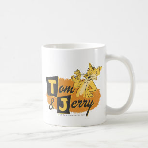 Taza De Café Tom and Jerry Mouse In Paw Logo