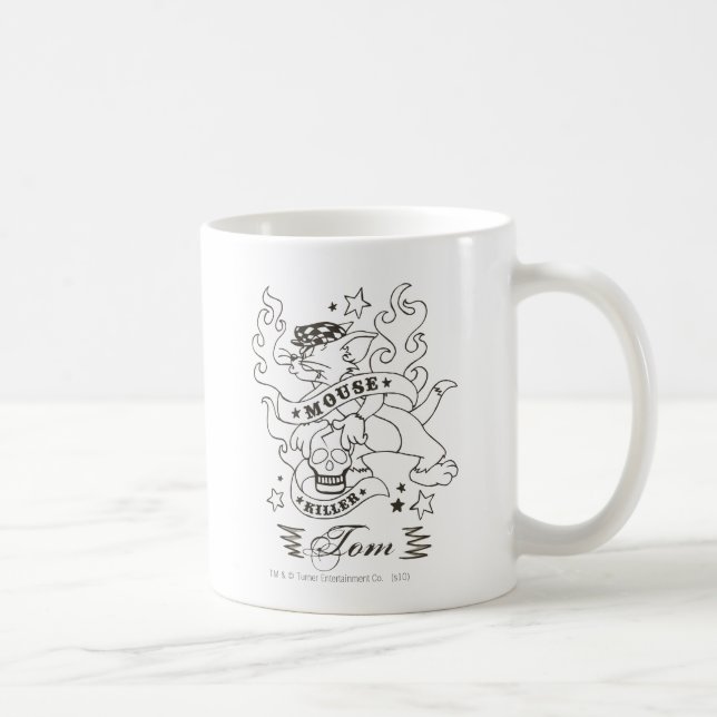 Taza De Café Tom Mouse Killer Tattoo 1 (Derecha)