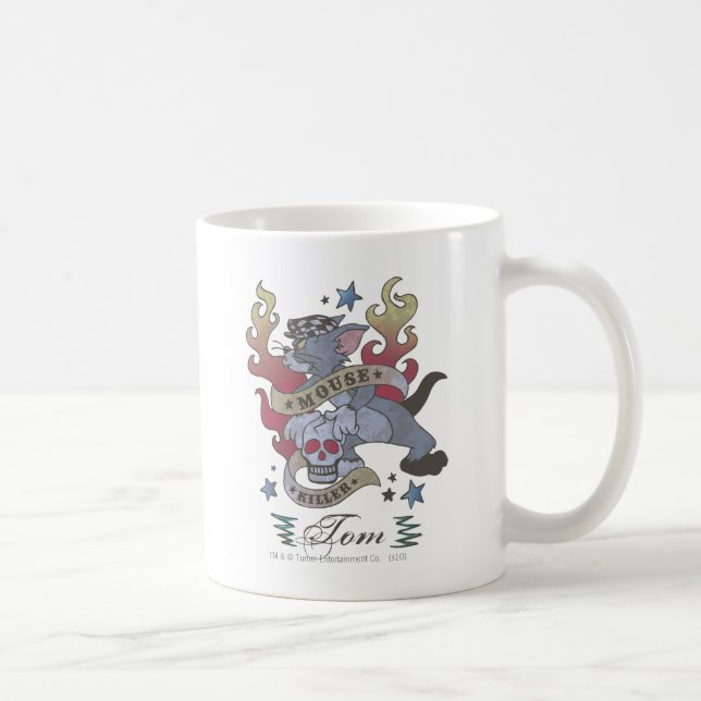 Taza De Café Tom Mouse Killer Tattoo 2 (Derecha)