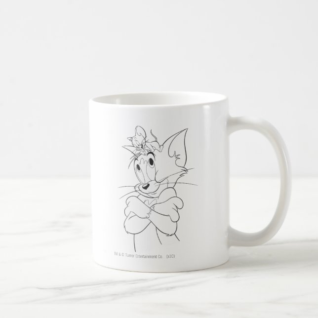 Taza De Café Tom y Jerry On Head (Derecha)