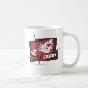 Taza De Café Tom y Jerry rojo y negro