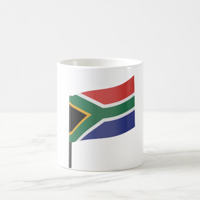 Taza De Café Toma de dientes con la bandera de Sudáfrica (Centro)
